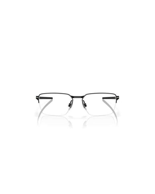 Oakley Black 56Mm Rectangle Optical Glasses for men