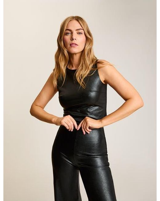 Commando Black Faux Leather Shell