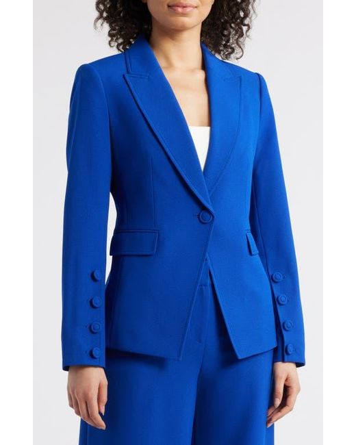 Tahari Blue One-Button Blazer