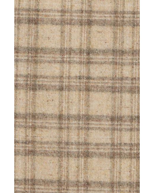 FRAME Natural Plaid Wool Blend Overshirt for men