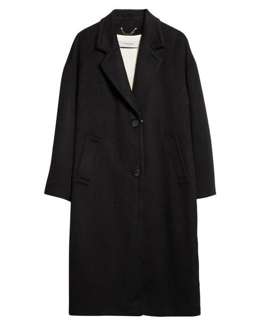 Golden Goose Deluxe Brand Black Single Breaste Wool Blend Coccon Coat