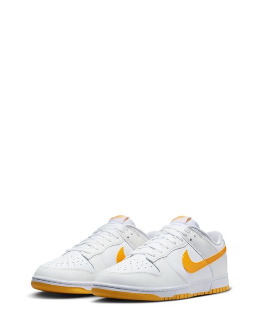 Nike White Dunk Low Retro Basketball Shoe for men