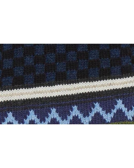 Marni Blue Mixed Stripe Zip Cardigan for men