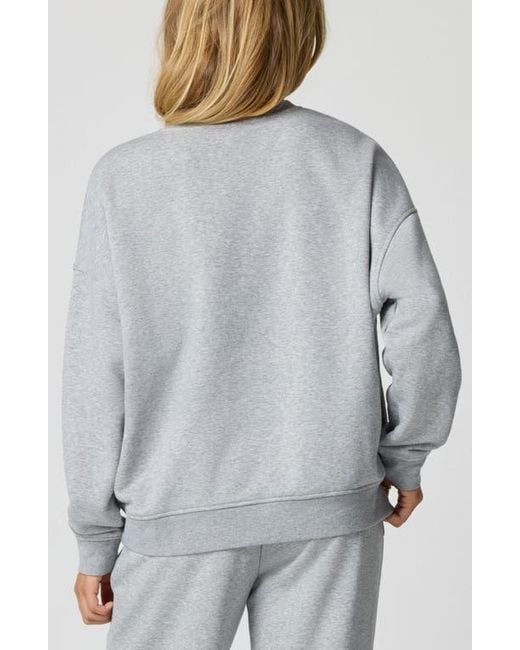 Florence By Mills Gray Rosette Oversize Pullover