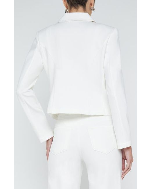 L'Agence White Wayne Crop Double Breasted Jacket