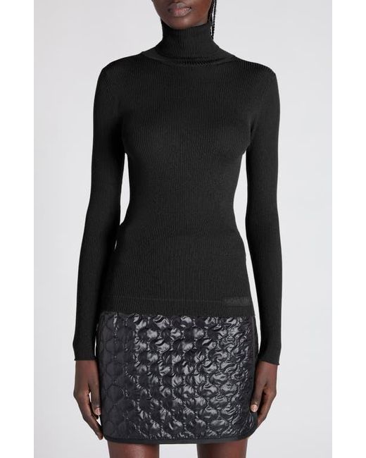 Moncler Black Virgin Wool Turtleneck Sweater
