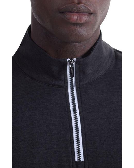 Bugatchi Blue Quarter Zip Pullover for men