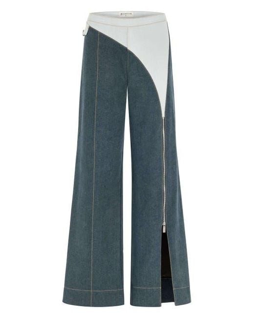 Jendue Blue Monte Wide Leg Denim Jeans
