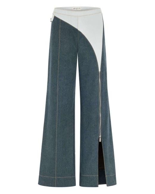 Jendue Blue Monte Wide Leg Denim Jeans