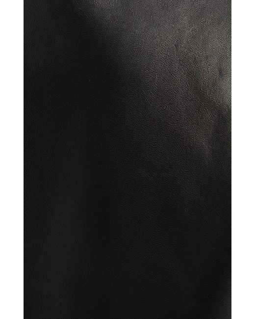 Totême  Black Paneled Longline Leather Shell