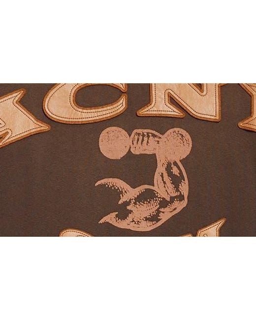 Acne Brown Gym Bro Logo Organic Cotton T-Shirt for men