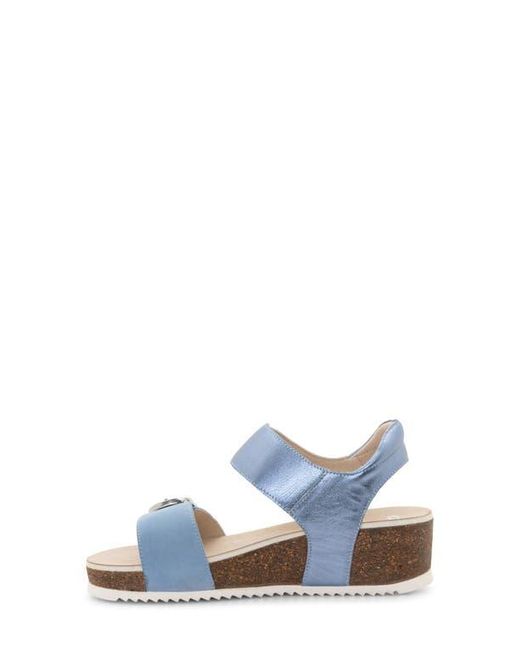 Ara Blue Nova Slingback Platform Wedge Sandal