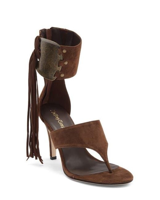 Jeffrey Campbell Brown I Dare U Ankle Cuff Sandal