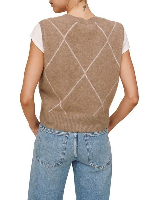 Bella Dahl Blue Argyle Sweater Vest