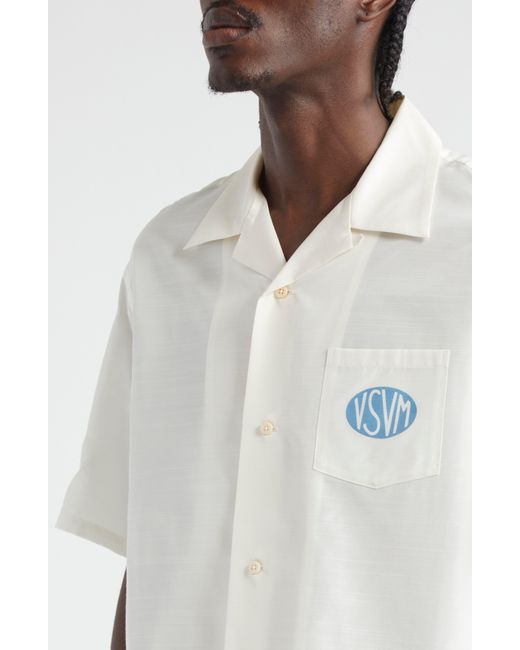 Visvim White Copa Oversize Silk Camp Shirt for men
