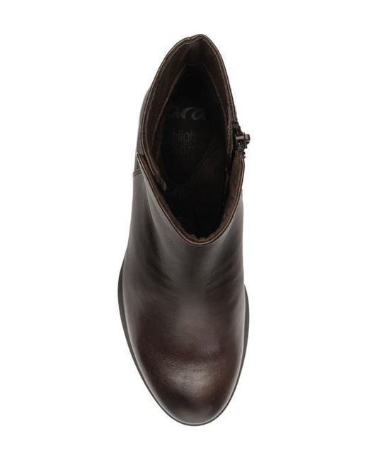 Ara Brown Plum Side Zip Bootie