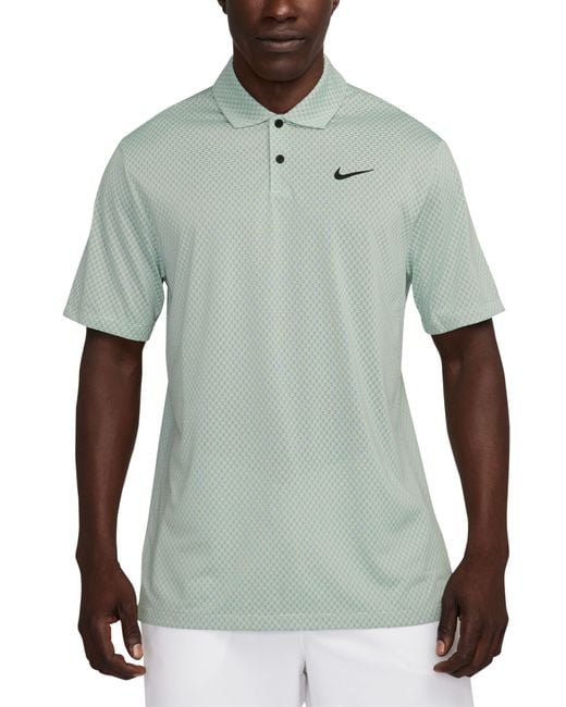 Nike Green Dri-fit Jacquard Golf Polo for men