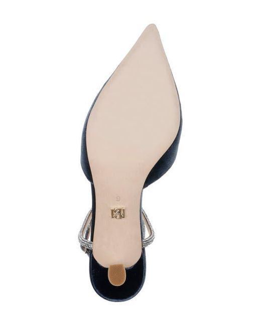 Badgley Mischka Blue Autumn Pointed Toe Ankle Strap Pump