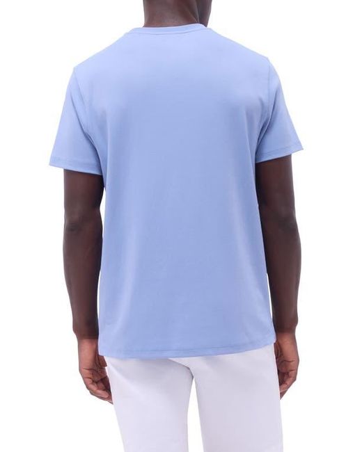 Bugatchi Blue Hank Solid Pima Cotton T-Shirt for men