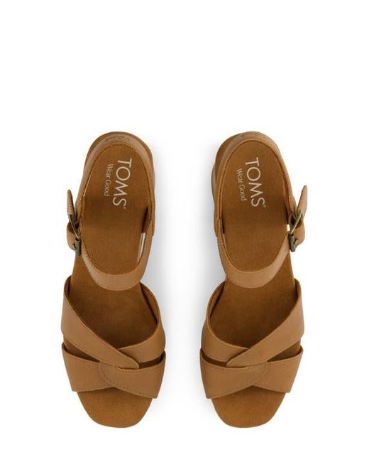 TOMS Brown Isla Platform Sandal