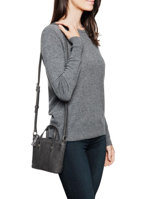 Frye Melissa Mini Leather Crossbody Shopper in Carbon (Black) - Save 25% - Lyst