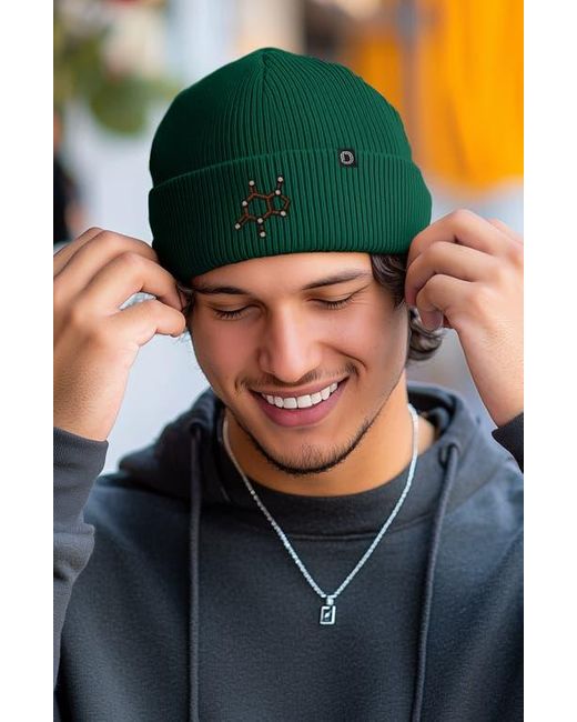 Alix Green Molecule Beanie for men