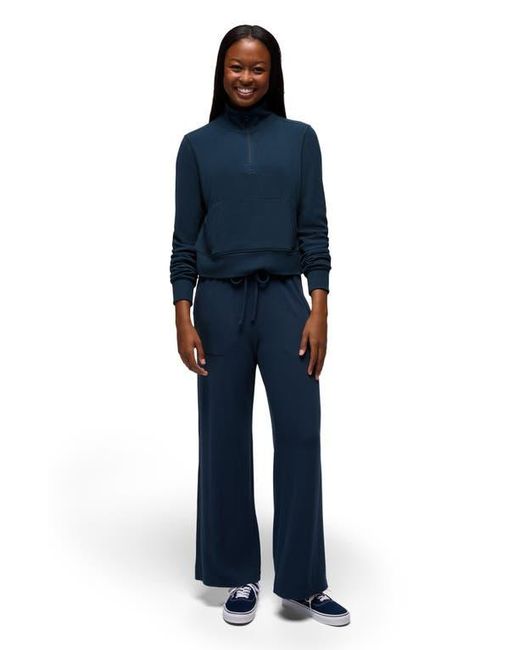 Prana Blue Willow West Crop Half-Zip Sweatshirt