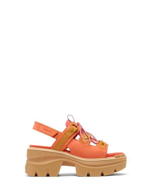 Sorel Red Rein Cb Lace-Up Platform Sandal