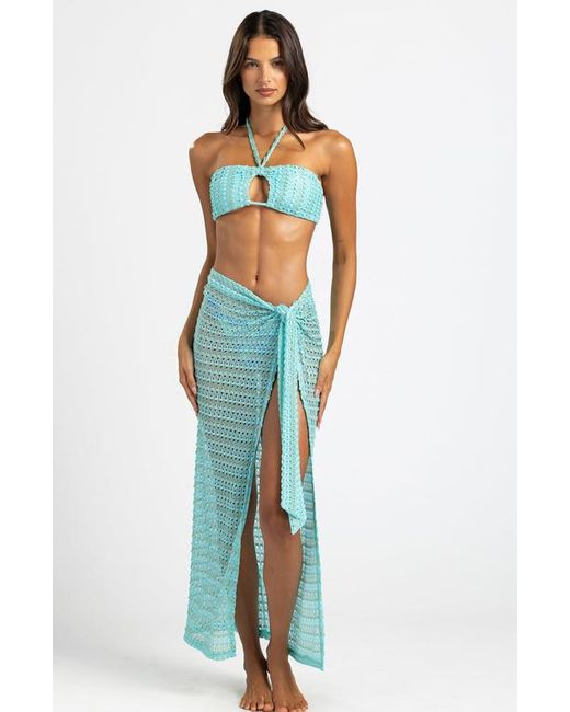 Beach Bunny Swimwear Blue Camden Wrap Skirt