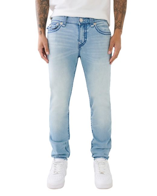 True Religion Blue Rocco Stacked Super T Skinny Jeans for men