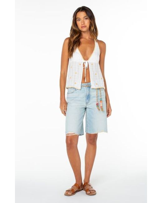 Roxy White Fairweather Halter Top