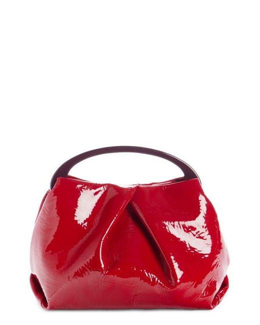 ハンドバッグ DRIES VAN NOTEN 'W.L.' handbag Red Dries Van Noten Folded Patent Leather Top Handle Bag in Red