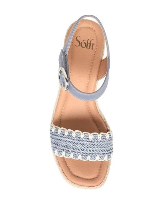 Söfft Blue Inez Wedge Sandal