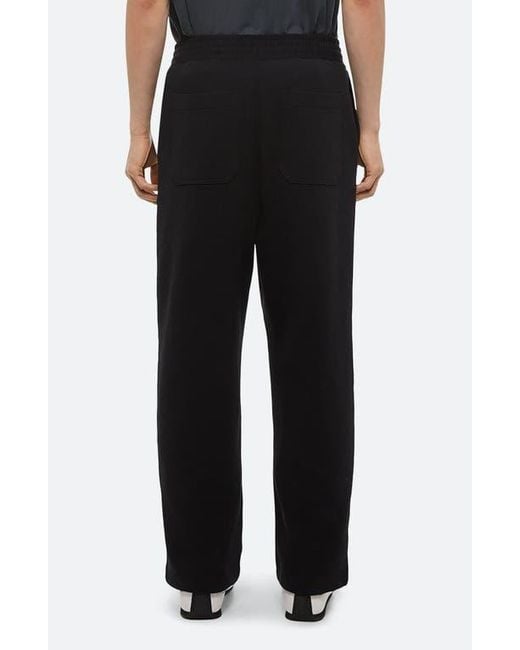Helmut Lang Black Embossed Studio Sweatpants for men