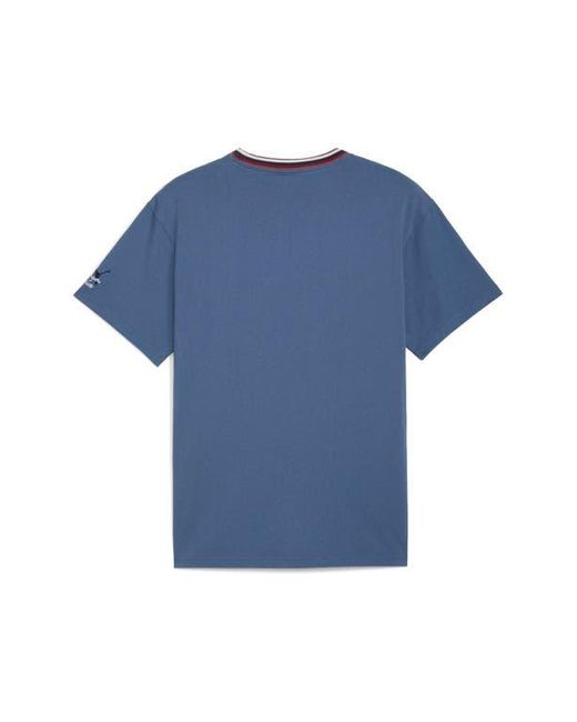 PUMA Blue X Kidsuper Mcfc Appliqué Cotton Graphic T-Shirt for men