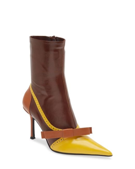 Jeffrey Campbell Brown Secretary Pointed Toe Boot