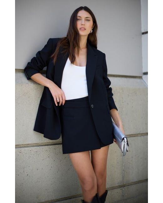 Open Edit Black Icon Twill Relaxed Blazer
