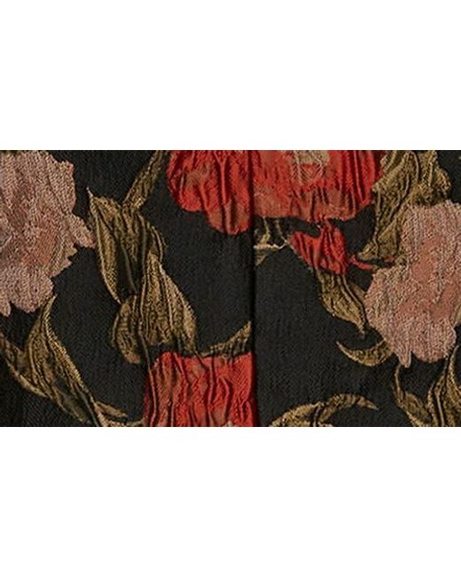 Donna Karan Black Floral Jacquard Sleeveless Dress