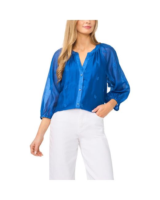 Halogen® Blue Raglan Sleeve Balloon Top