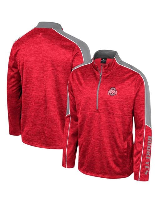 Colosseum Athletics Ohio State Buckeyes Marled Halfzip Jacket At Nordstrom in Red for Men Lyst