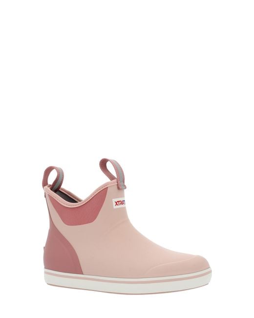 XtraTuf Pink 6-Inch Ankle Deck Boot