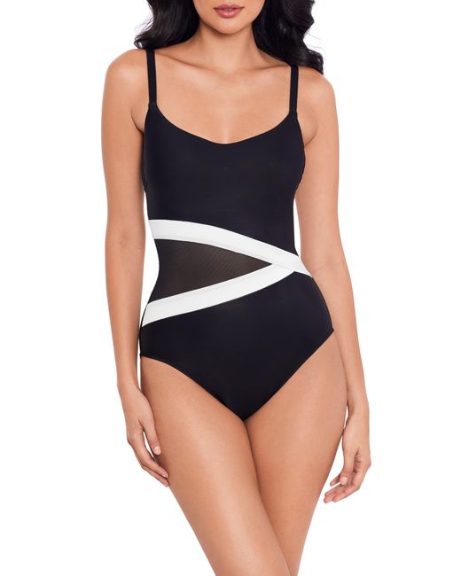 Miraclesuit Blue Miraclesuit Spectra Lyra Underwire One-piece Swimsuit