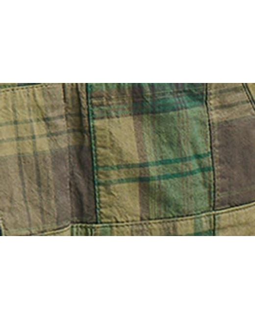 Brooks Brothers Green Patchwork Cotton Shirt Jacket for men