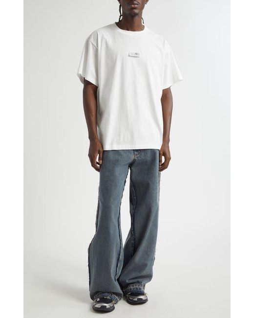 MM6 by Maison Martin Margiela White Numeric Logo Patch T-Shirt for men
