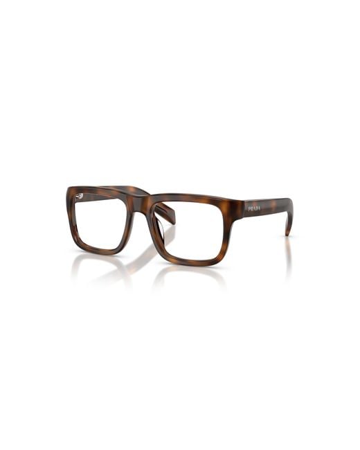 Prada Brown 52Mm Rectangle Optical Glasses for men