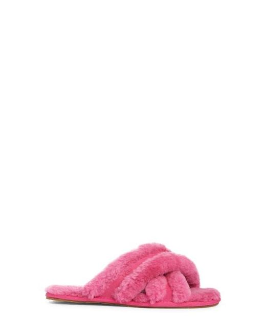 Ugg Pink Scuffita Genuine Shearling Slide Slipper
