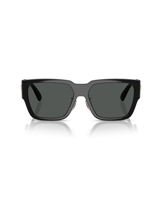 Versace Gray Biggie 57Mm Rectangular Sunglasses for men