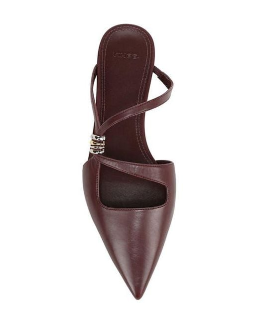 Vince Brown Gilia Strappy Pointed Toe Flat Mule
