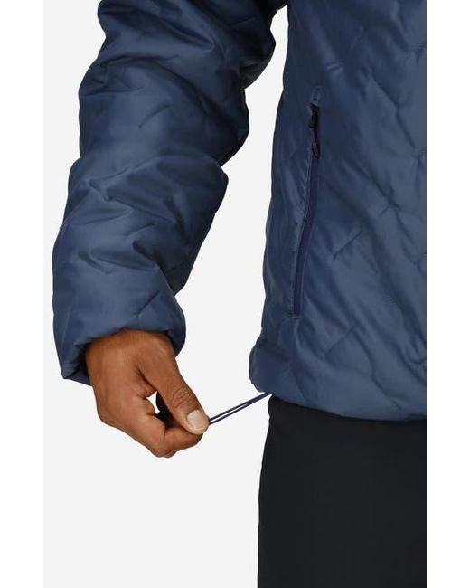 Marmot Blue Monoquilt Zip Hoodie for men