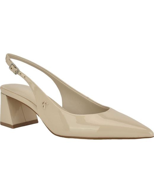 Calvin Klein Metallic Sarra Slingback Pointed Toe Pump